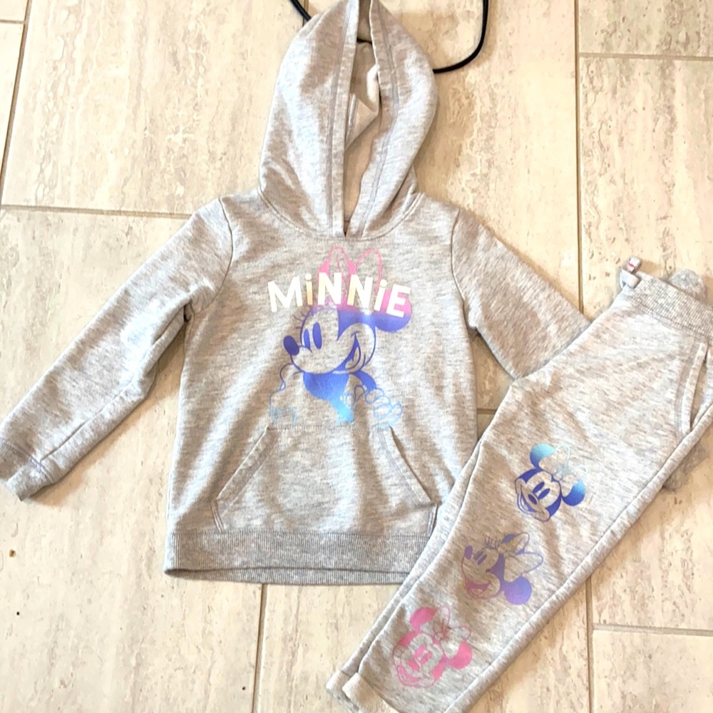 Minnie Mouse sweat pants and hoodie